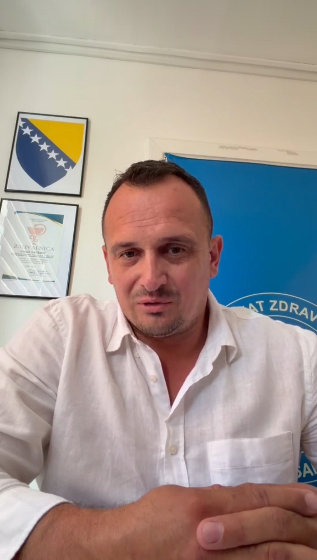 Senad Sadiković, predsjednik Sindikata zdravstva KS